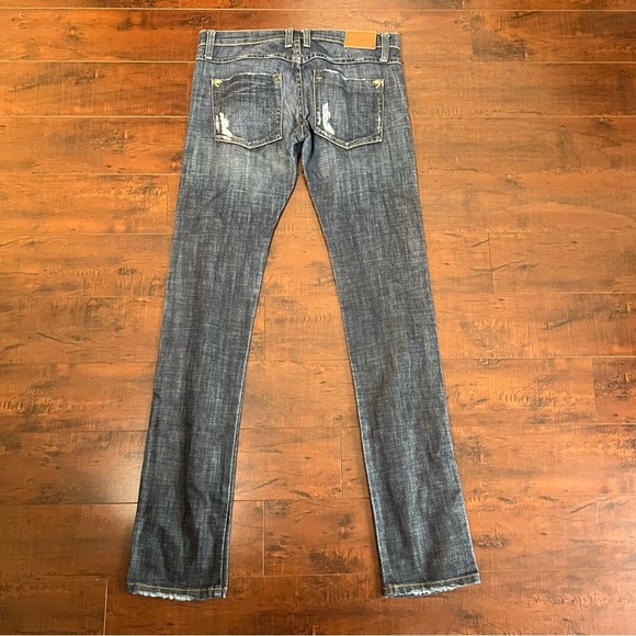 FRANKIE B. Denim My Boyfriends Jeans Low Rise Straight Leg Vintage Y2K Size 26 - Picture 4 of 11